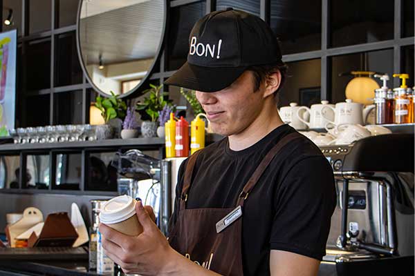 Photo of Bon! coffee being prepared